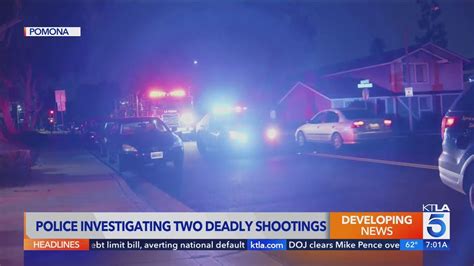 Police investigating 2 deadly shootings in Pomona 